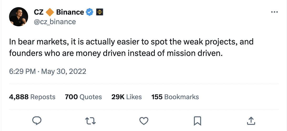 CZ tweet example