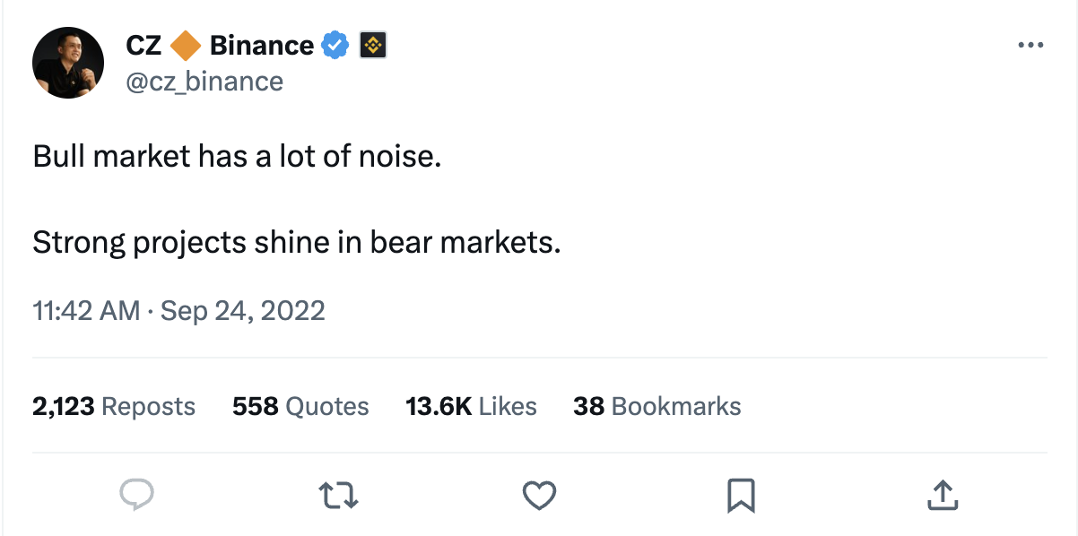 CZ tweet example