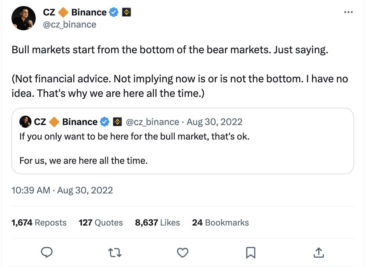 CZ tweet example